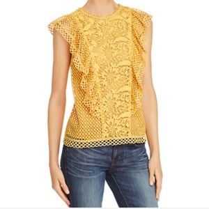 Beautiful yellow Lace top by Aqua